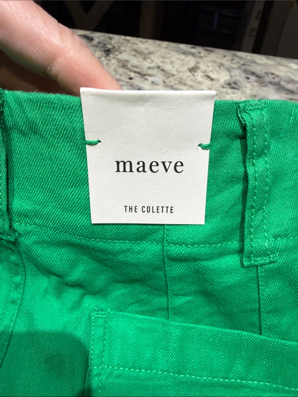 Anthropologie Maeve Colette Green Cropped Wide-Leg Pants - Picture 6 of 7